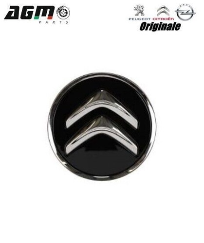 Enjoliveur Logo Noir Poli Orrnement Roue Original PSA Citroen C3 C4 C5 ...