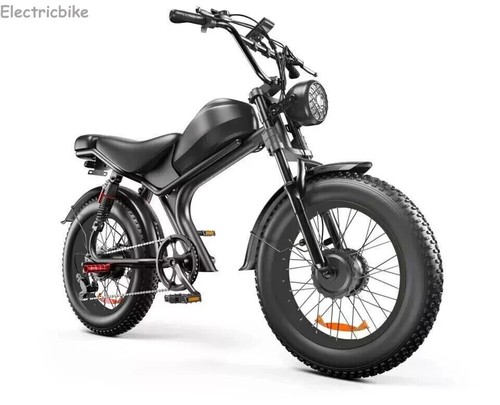 20" Dual Motor Electric Bike 7-Speed Hydr Disc Brake USB Port 48V 23Ah Battery - Picture 3 of 17