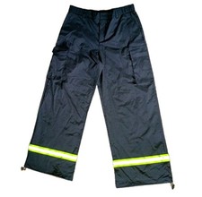 Hi-Vis Manfinity Men Work Pants Men Navy Hi-Vis Reflective Stripe XL