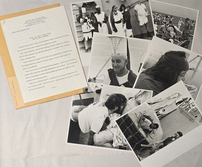 Vintage 1971 Official U.S. Navy Press Kit USS Truxtun  Equator Crossing Sailors