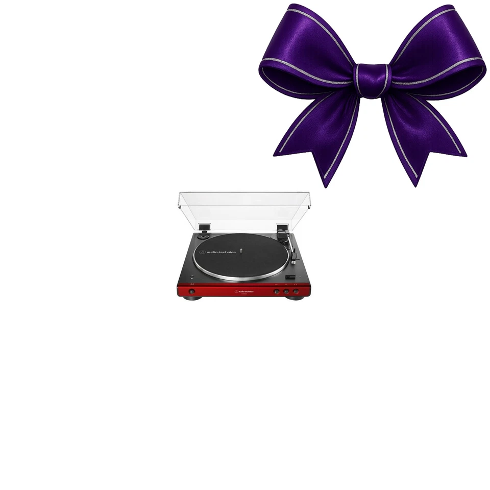Tocadiscos estéreo completamente automático Audio-Technica AT-LP60XBT Bluetooth (rojo)