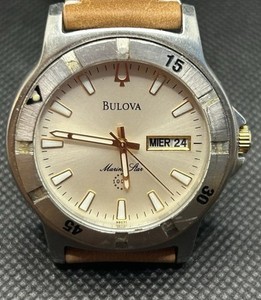 Bulova Marine Star C937355 Gold Silver Tone Wristwatch