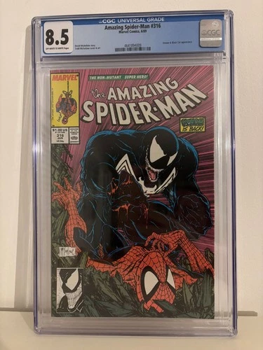Marvel Comics The Amazing Spiderman 316 1989 CGC 8.5 Todd McFarlane VENOM