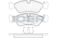 Icer Bremsbelagsatz Vorne Ate-System für Opel Astra F Cabrio Caravan 89-99