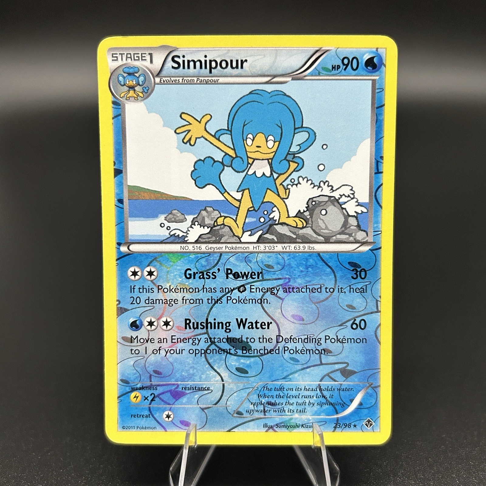 Simipour 23/98 Reverse Holo BW Rare Emerging Powers Pokemon Card