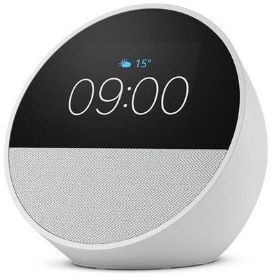 Amazon Echo Spot 2024 Weiß   Alexa Smart Speaker mit Display