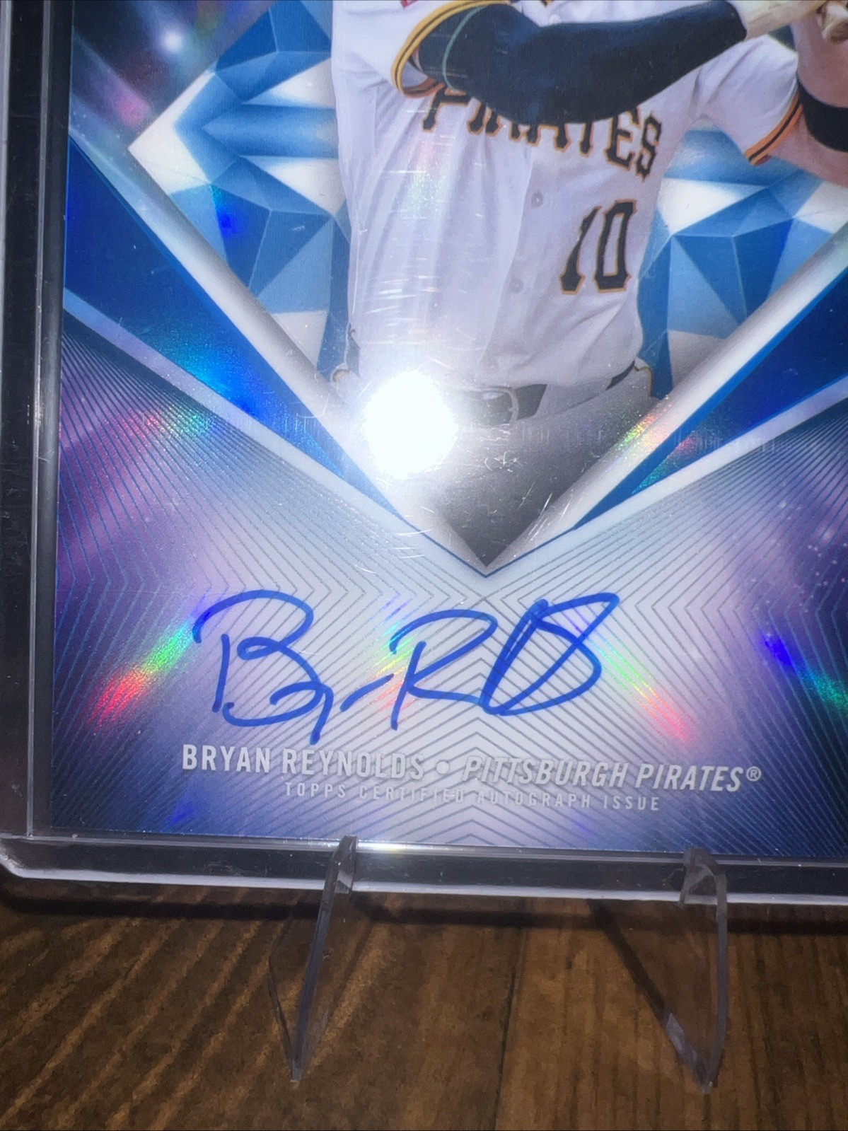 2026 Topps Chrome Bryan Reynolds 75th Diamond Auto 101/150 #75D-BR Pirates view 6
