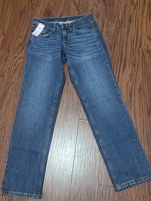 Wild Fable Dark Wash Blue Mid Rise Straight Denim Jeans 5-Pocket Size 2