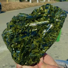 4.56LB Rare!! Natural green tourmaline quartz crystal cluster mineral specimen