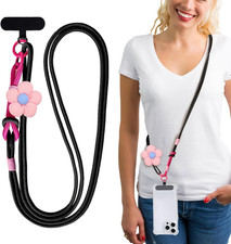 Phone Lanyard with Flower Anti-Theft Crossbody Strap Universal Cell Phone Lanyar