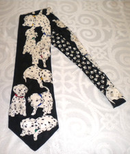 MEN'S 100 SILK NECKTIE HAND MADE HONG KONG DALMATIANS Addiction Label BOX06