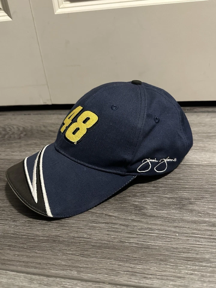 Gorra de béisbol azul ajustable Team Lowes Racing #48 Jimmie Johnson Nascar Foto 3 de 4