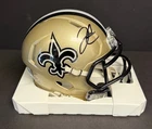 DEREK CARR SIGNED NEW ORLEANS SAINTS RIDDELL SPEED MINI HELMET W/ BAS CERT AUTO