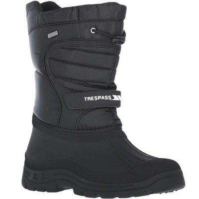 Trespass Dodo Water Resistant Outdoor Fleece Lined Winter Snow Boots - Black