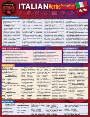 Italian Verbs - Conjugations: A Quickstudy Laminated Reference Guide by Sally-An