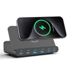Wireless Charging Station 160W 6-Port Multi USB Type-C 65W PD Phone Fast Charger