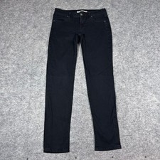 Vince Slim Leg Jeans Black Low Rise Stretch Denim Made In USA Womens Size 26