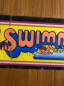 Swimmer Arcade Marquee ORIGINAL - (paint chipped