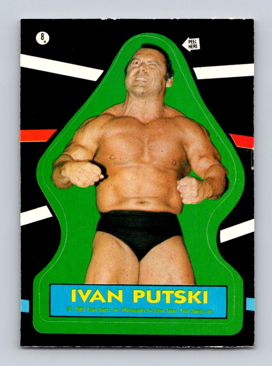 Ivan Putski 1985 Topps WWF Pro Wrestling Stars #8 Stickers