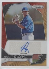 2020 Panini Prizm Rookie Hot Box Red Orange 1/25 Adbert Alzolay #RA-AA Auto 0a4s