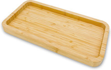 Bamboo Vanity Bathroom Tray for Counter, Bamboo Tray for Bathroom, Toilet Tank,