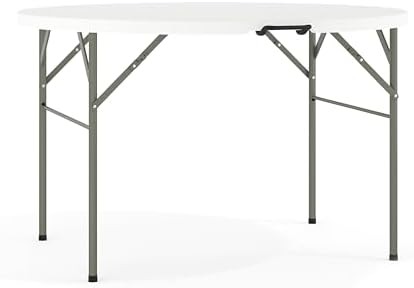 Freeman 4' Round Plastic Folding Table with Carrying | eBay