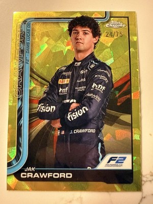 2025 Topps Chrome SAPPHIRE Formula 1 F2 Drivers Jak Crawford /75