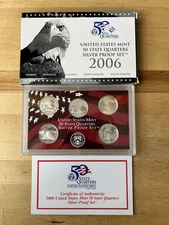 2006-S Silver State Quarter 5 Coin Proof Set In OGP