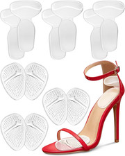 3 Pairs Heel Cushions Inserts and 3 Pairs Metatarsal Pads for Women, High Hee...