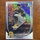 Paul Skenes 2025 Bowman Chrome Mega Box Mojo Refractor Card #30 Pirates