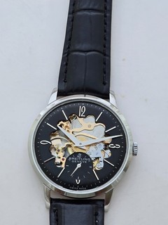 VINTAGE BREITLING REF 1754 A CUERDA DE HOMBRE DIAL RESTAURADO COLOR NEGRO