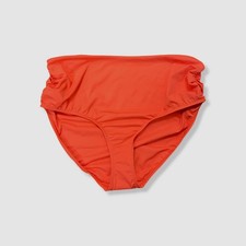 Anne Cole Women's Orange Convertible High-Waist Bikini Bottom Swimwear Size M