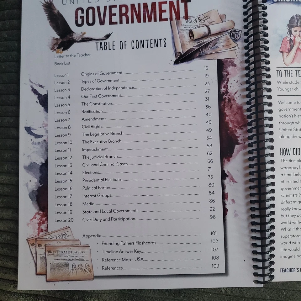 Gather Round Homeschool Mini Unit US Government Student Book & Teacher's Guide - Image 3 of 4