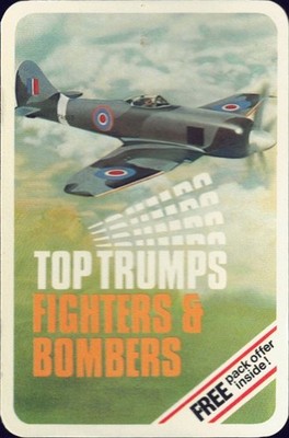 TOP TRUMPS: FIGHTERS & BOMBERS : ca.1970's : English : Karten unbenutzt