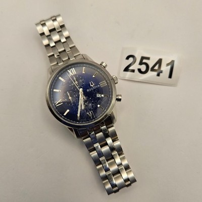 BULOVA SUTTON 96B476 CHRONOGRAPH BLUE DIAL STAINLESS STEEL MEN\'S WATCH NIB BULOVA SUTTON 96B476 CHRONOGRAPH BLUE DIAL STAINLESS STEEL  main image 4