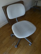IKEA Bleckberget Grey Fabric Swivel Desk Chair
