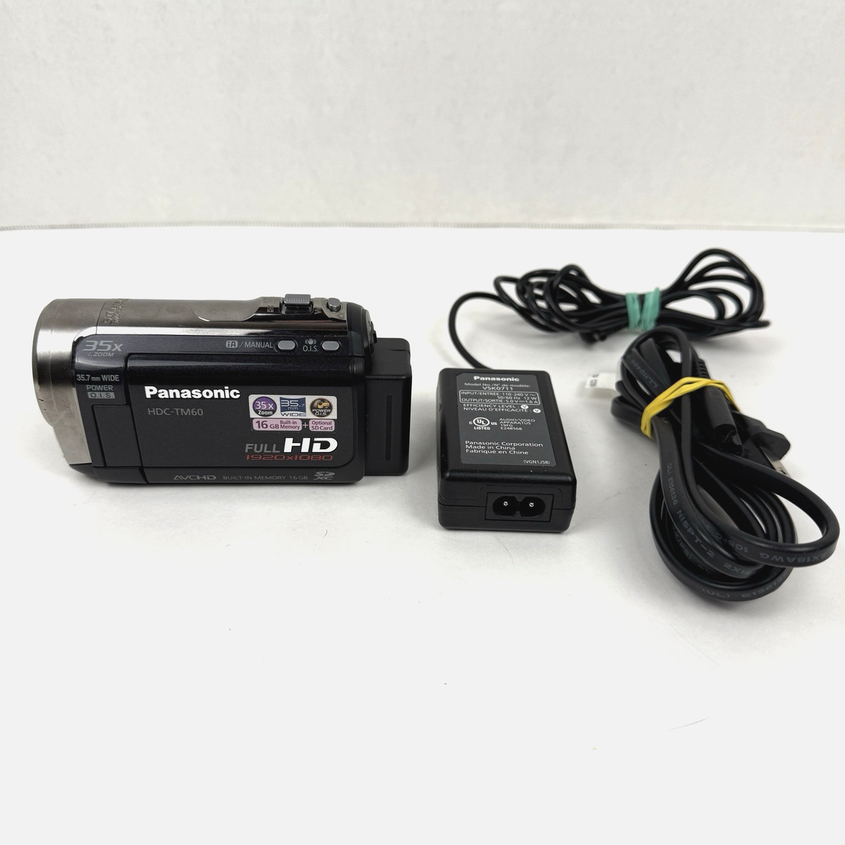Panasonic HDC-TM60 Camcorder 16GB Built-In Memory Charger Full HD