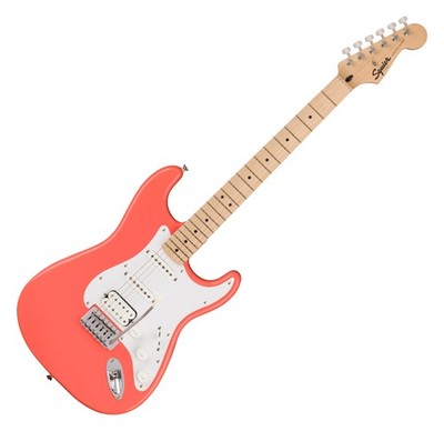 B-WARE Squier by Fender Sonic Stratocaster Tahitian Coral MN Einsteiger Gitarre