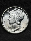 1943 Mercury Dime GEM BU+ MS Coin Blast White Very Lustrous See Pics 90% Silver