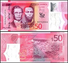 Jamaica 50 Dollars, 2022, P-96, UNC, Commemorative, Polymer