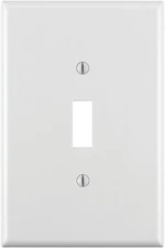 Leviton 88101 1-Gang Toggle Device Switch Wallplate, Oversized, Thermoset,