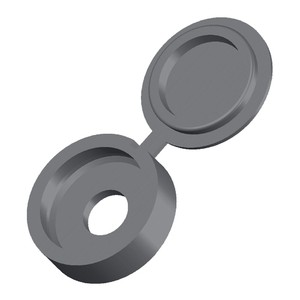 DARK GREY PLASTIC SCREW COVER CAPS 
