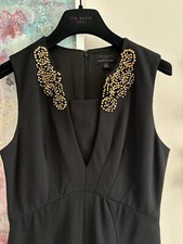 Ted Baker - Black & Gold Fitted Dress