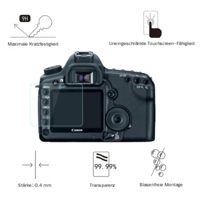 Canon 5D Mark II / 1DS III 0,4 mm Adhäsion Displayschutzglas Schutzfolie LC7608