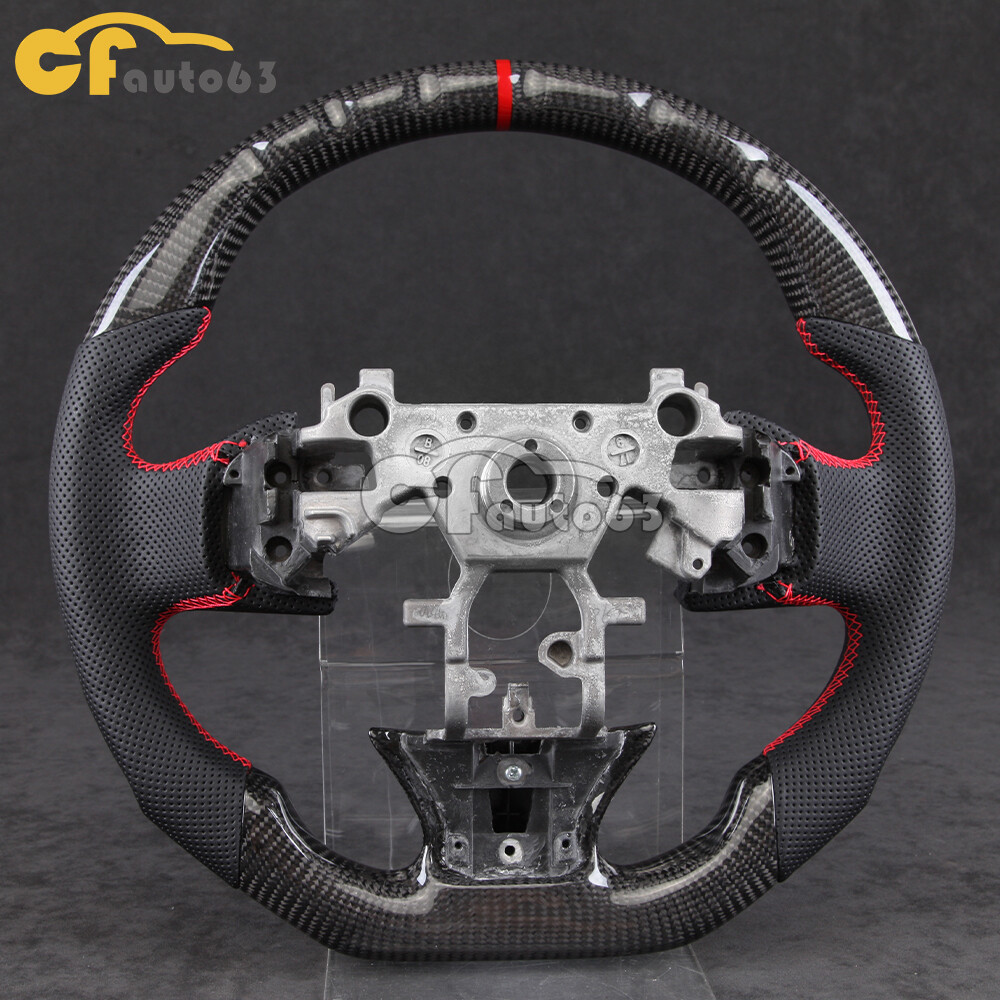 Real Carbon Fiber Perforated Leather Steering Wheel Fits 1017 Infiniti
