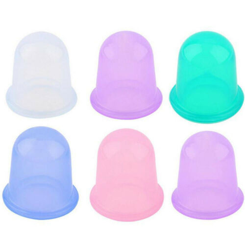 Colorful Silicone Massage Vacuum Cupping Body Facial Cups Therapy Anti Cellulite - Afbeelding 1 van 11