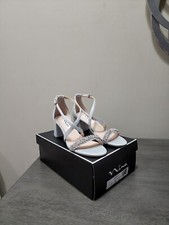 Nina Womens Nora Sliver.Block Heel Dress Sandals Size 7M NEW