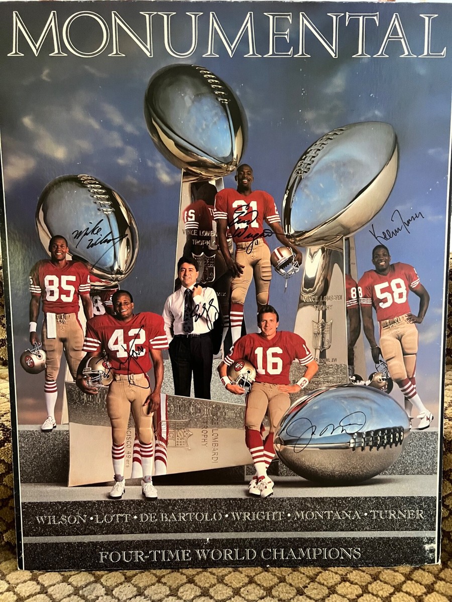期間限定販売 サンフランシスコ49ers スーパーボウル公式プログラム4冊セット San Francisco 49ers Autographed 4-Time Superbowl Champion Trophy