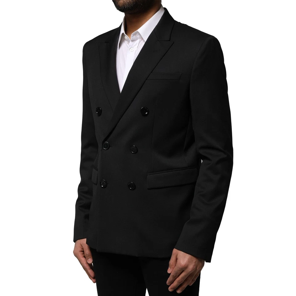 EMPORIO ARMANI Blazer Black Double Breasted Men Jacket Suit IT48/US38/M 1330usd - image 2 of 4