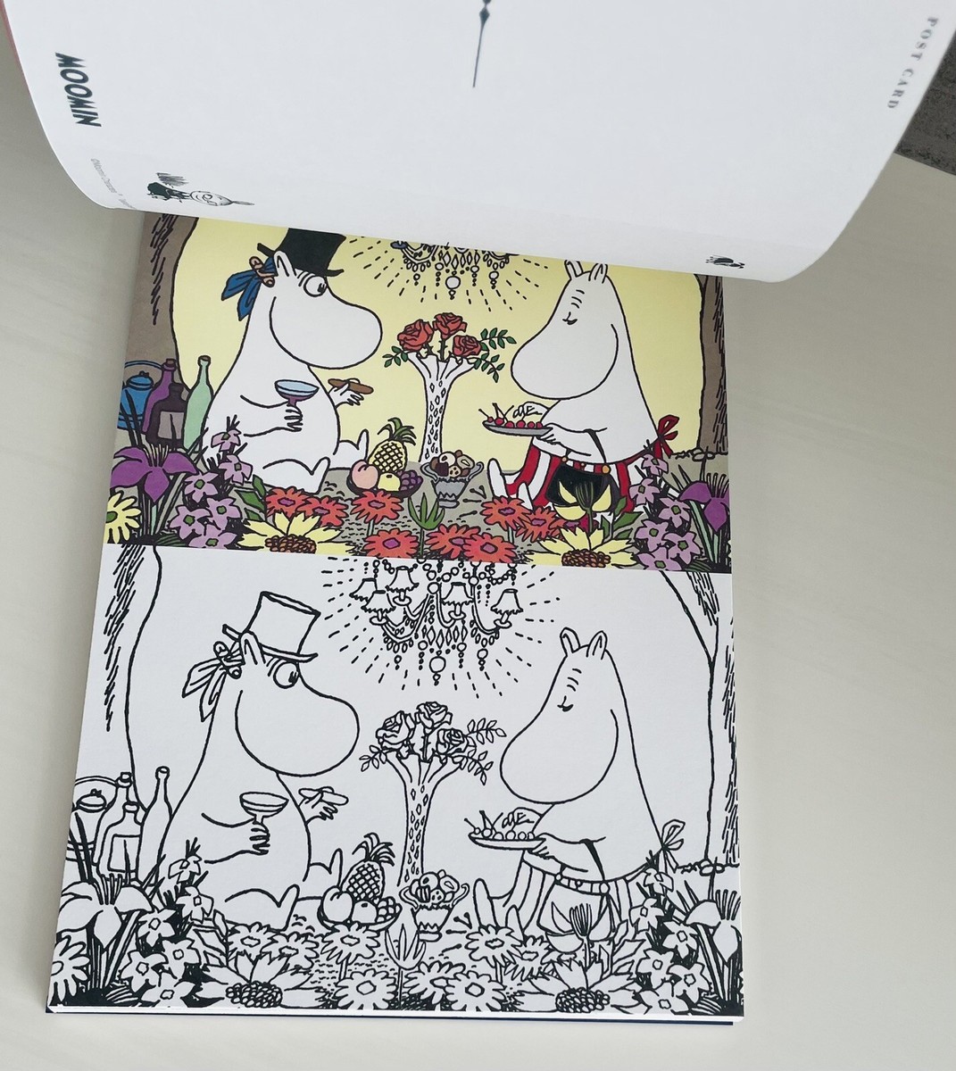 Moomin Postcard Book Coloring Book Japanese Edition | eBay